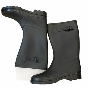 Marc Jacobs Matte Black Rubber Wellies / skull